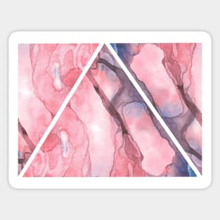 Pink wash triangle pattern Sticker